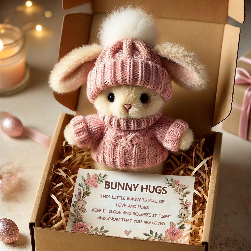 💖Spanish Masterpieces🔥Handmade Mini Bunny Hug Cute Easter Gift🐇🎁