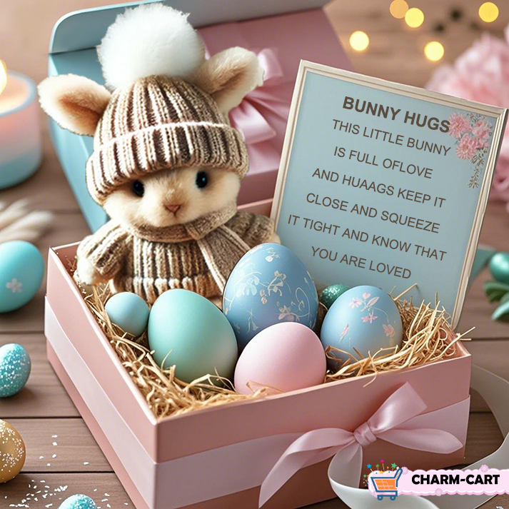 💖Spanish Masterpieces🔥Handmade Mini Bunny Hug Cute Easter Gift🐇🎁