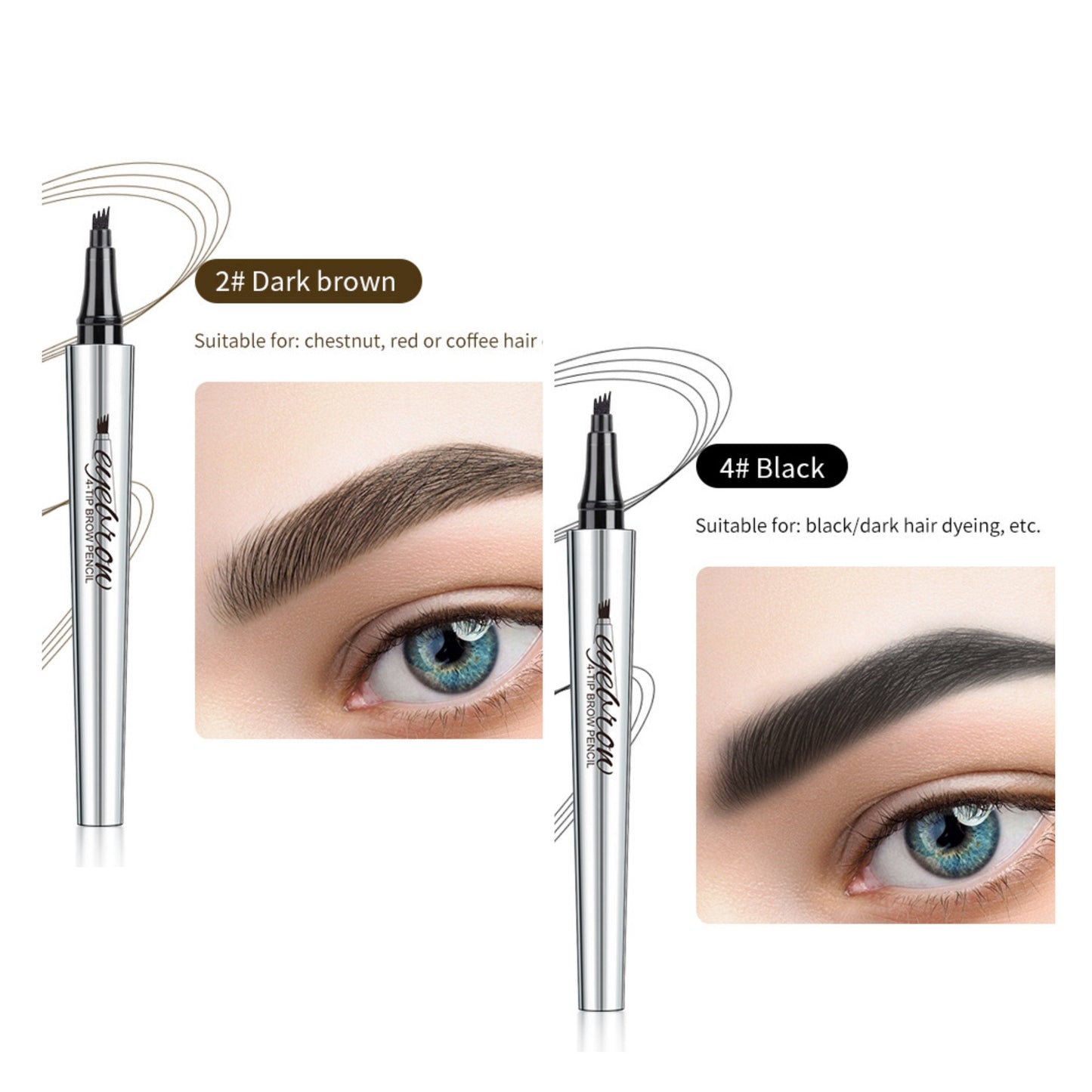 BUY 1 GET 1 FREE(🎉 2 PCS)🎉High Quality 3D Waterproof Microblading Eyebrow Pen 4 Fork Tip Tattoo Pencil