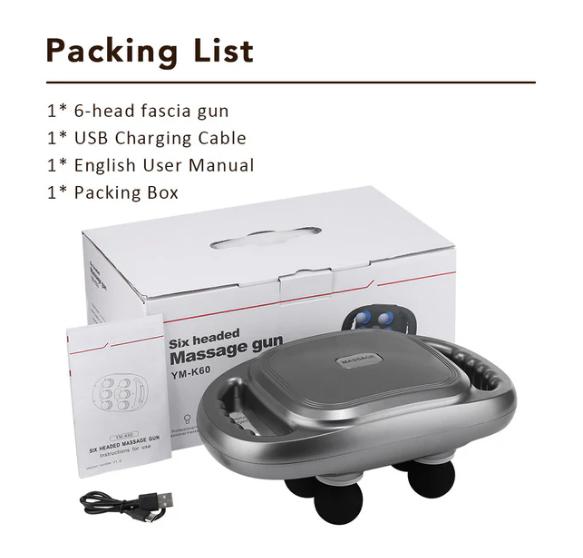 🔥51% off 🔥 New six-head Fascia Gun deep muscle tissue massager