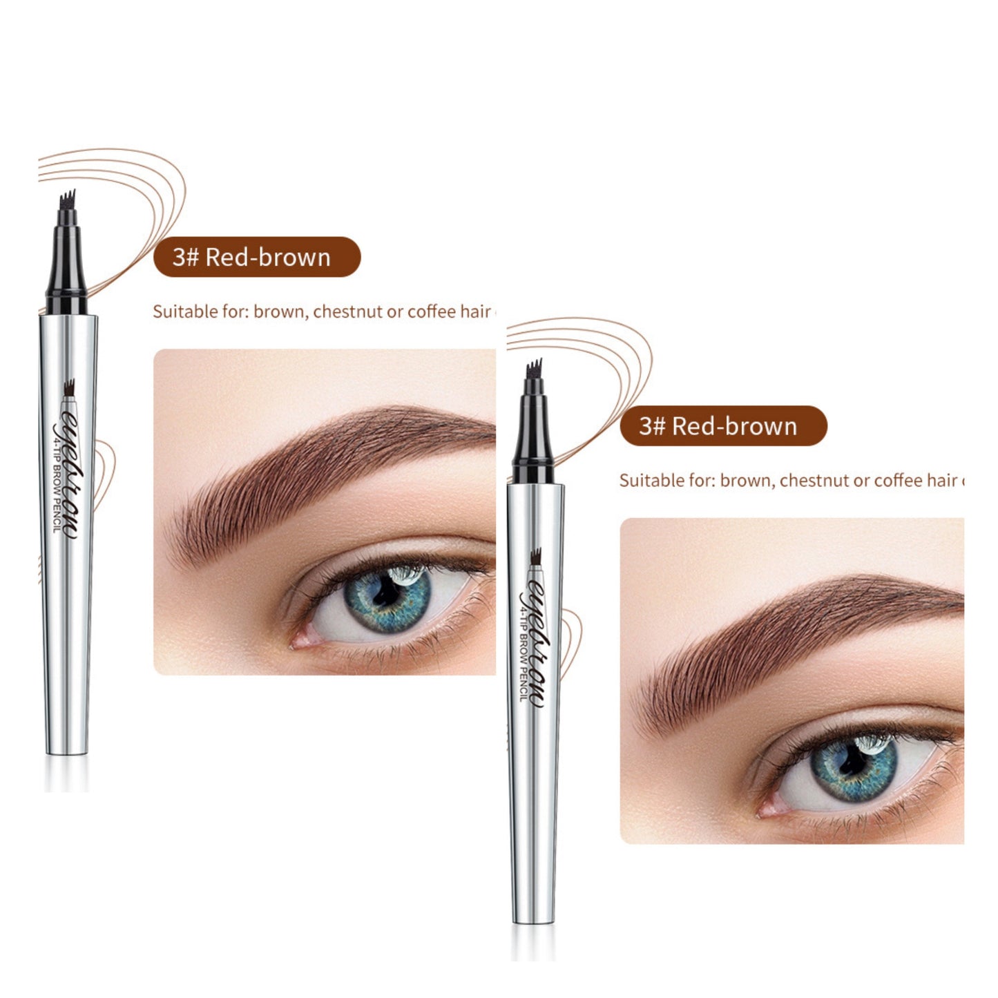 BUY 1 GET 1 FREE(🎉 2 PCS)🎉High Quality 3D Waterproof Microblading Eyebrow Pen 4 Fork Tip Tattoo Pencil