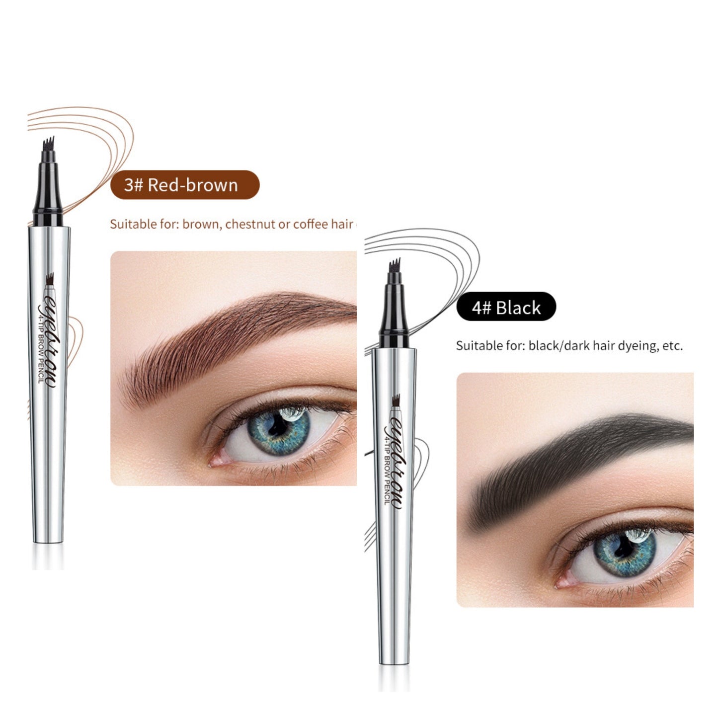 BUY 1 GET 1 FREE(🎉 2 PCS)🎉High Quality 3D Waterproof Microblading Eyebrow Pen 4 Fork Tip Tattoo Pencil