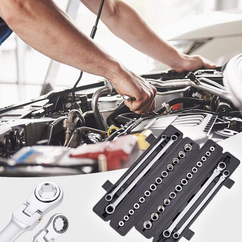 🔧🧰15pcs Adjustable Ratchet Wrench Kit(49%OFF)- Free shipping📦