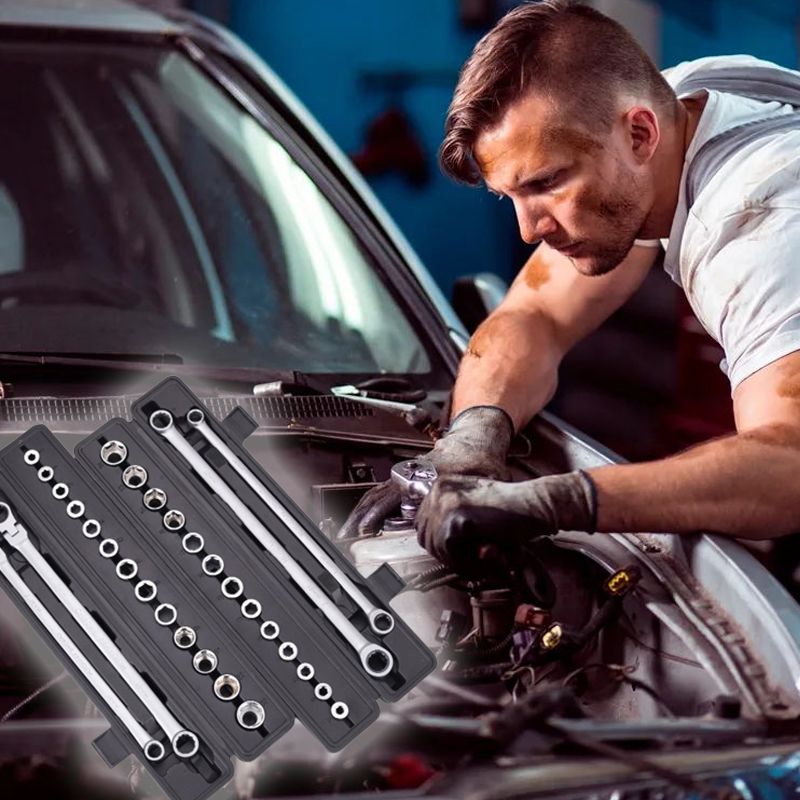 🔧🧰15pcs Adjustable Ratchet Wrench Kit(49%OFF)- Free shipping📦