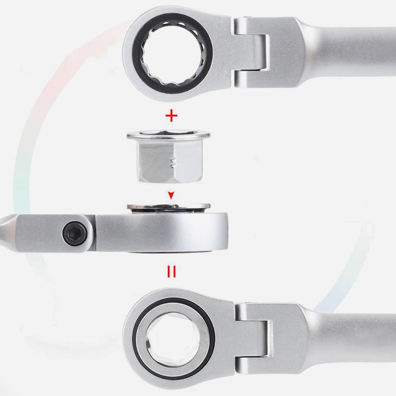 🔧🧰15pcs Adjustable Ratchet Wrench Kit(49%OFF)- Free shipping📦