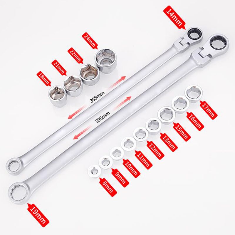 🔧🧰15pcs Adjustable Ratchet Wrench Kit(49%OFF)- Free shipping📦