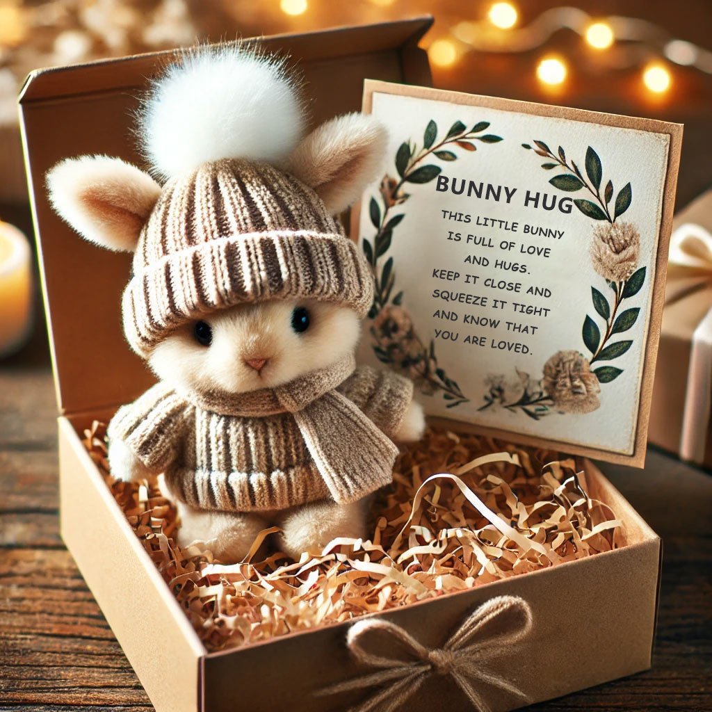 💖Spanish Masterpieces🔥Handmade Mini Bunny Hug Cute Easter Gift🐇🎁