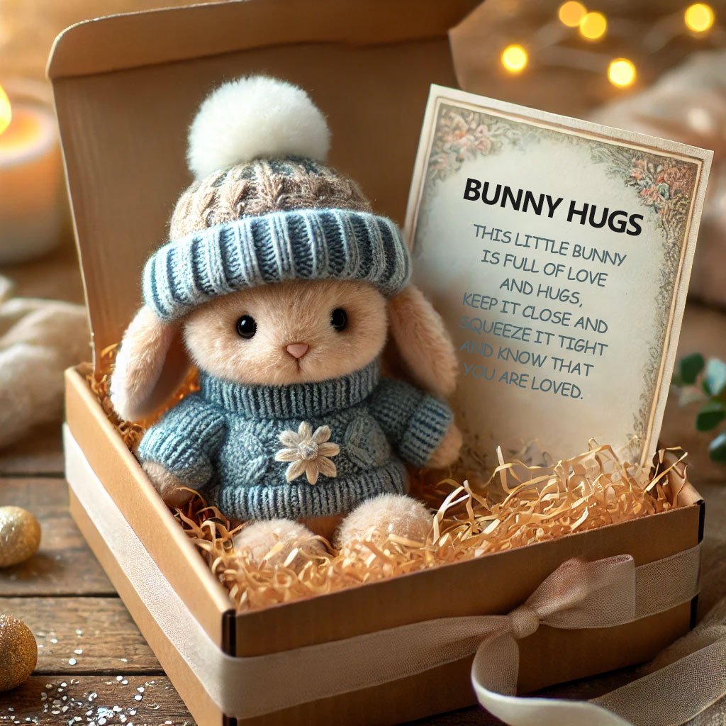 💖Spanish Masterpieces🔥Handmade Mini Bunny Hug Cute Easter Gift🐇🎁
