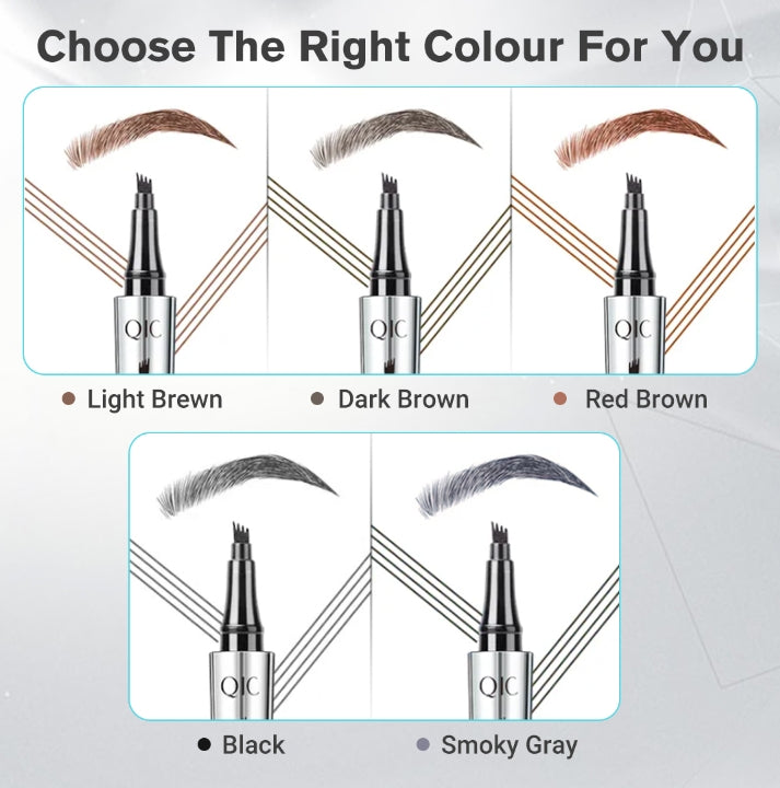 BUY 1 GET 1 FREE(🎉 2 PCS)🎉High Quality 3D Waterproof Microblading Eyebrow Pen 4 Fork Tip Tattoo Pencil