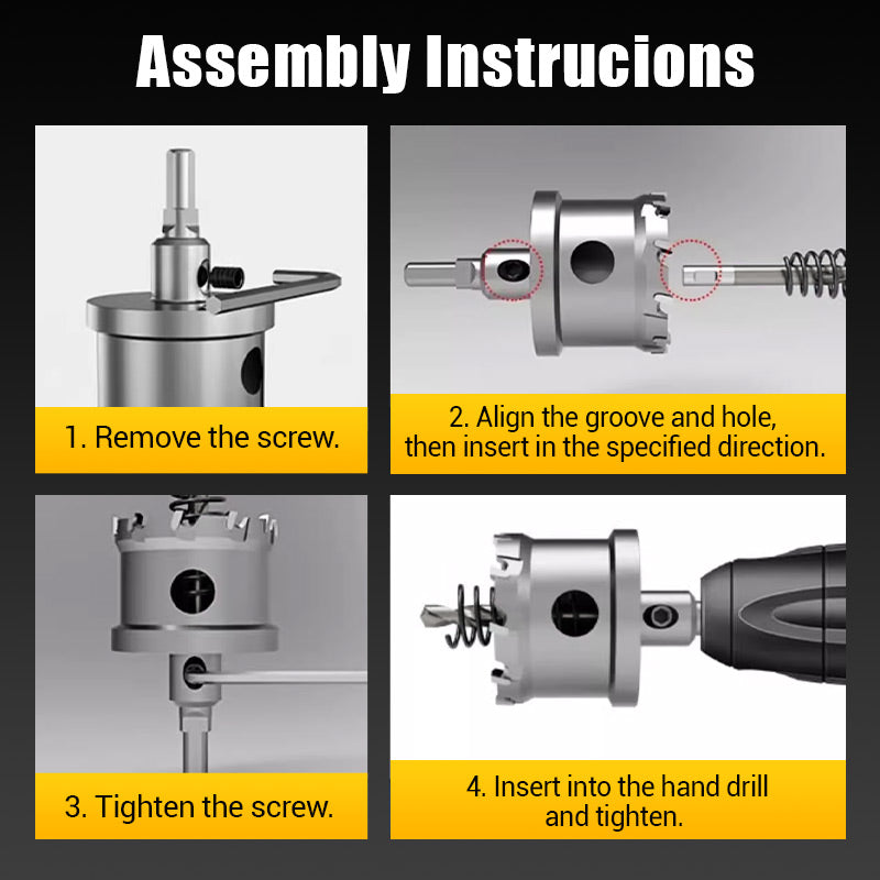 ⚙️Carbide-Tipped Hole Cutter for Metal🔥