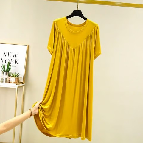 💗🌹Special Promotion🎁💗Super Soft Comfortable Short Sleeve Loose Pajama Dress(The more you buy, the higher the discount)