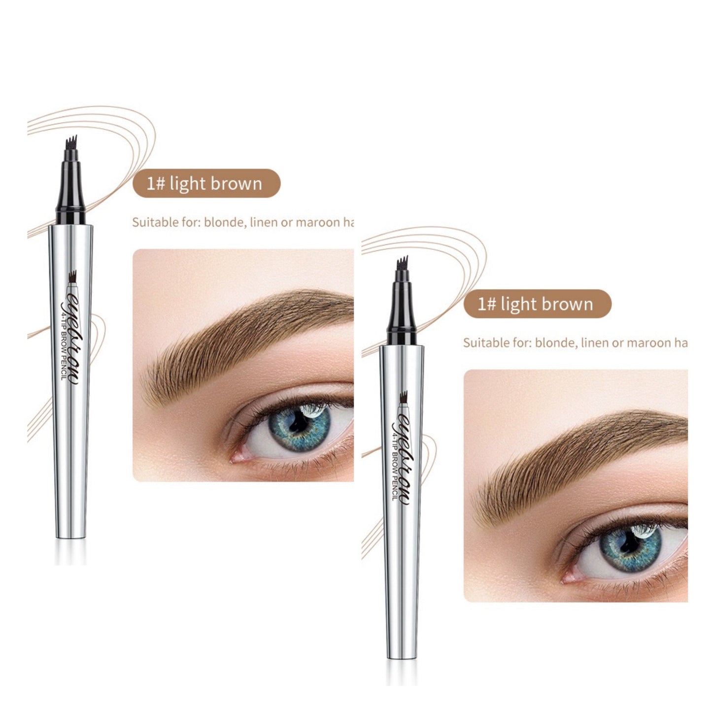 BUY 1 GET 1 FREE(🎉 2 PCS)🎉High Quality 3D Waterproof Microblading Eyebrow Pen 4 Fork Tip Tattoo Pencil
