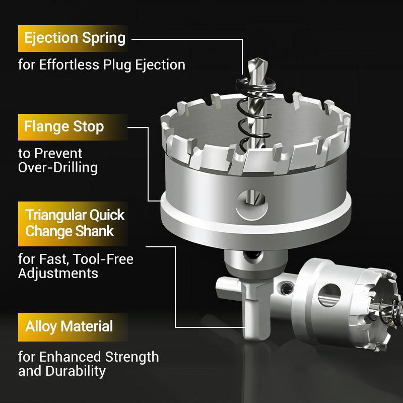 ⚙️Carbide-Tipped Hole Cutter for Metal🔥