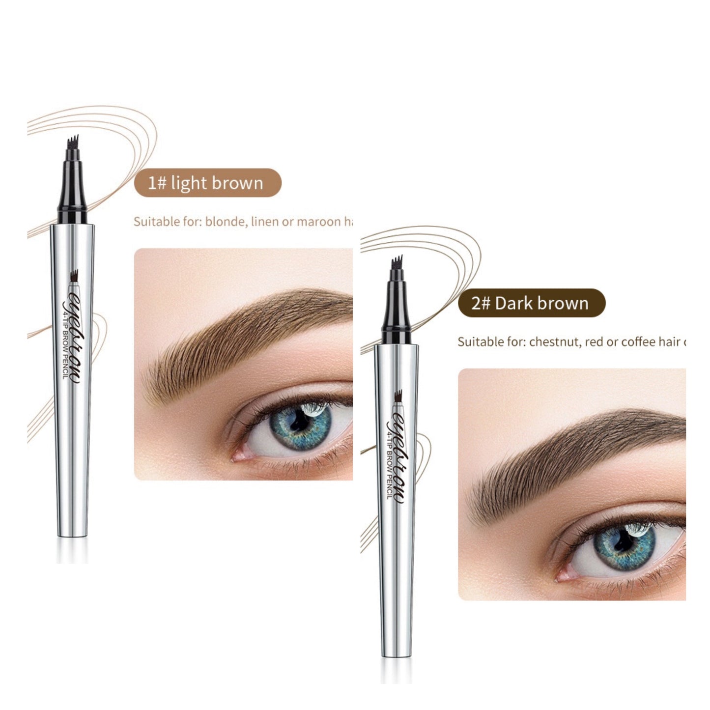 BUY 1 GET 1 FREE(🎉 2 PCS)🎉High Quality 3D Waterproof Microblading Eyebrow Pen 4 Fork Tip Tattoo Pencil