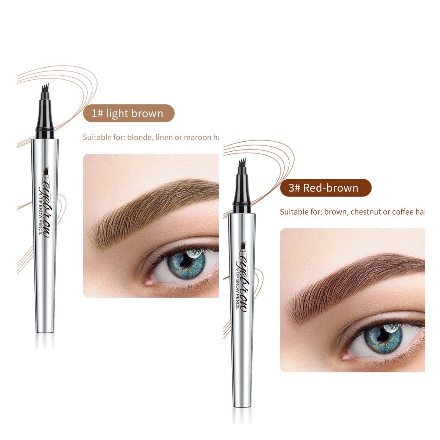 BUY 1 GET 1 FREE(🎉 2 PCS)🎉High Quality 3D Waterproof Microblading Eyebrow Pen 4 Fork Tip Tattoo Pencil