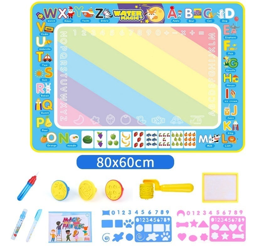 š„Water Doodle Mat, Aqua Painting Drawing Mat Mess Free Learning Toy Mat