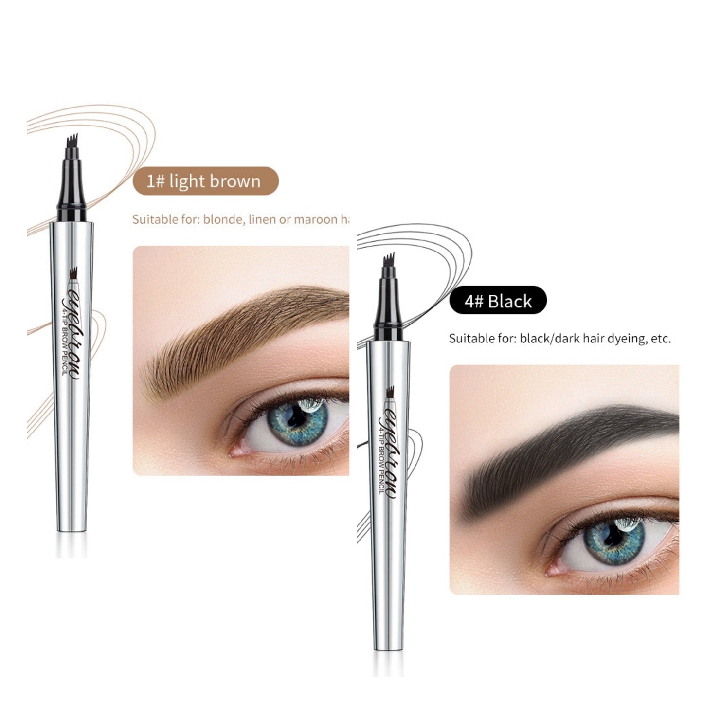BUY 1 GET 1 FREE(🎉 2 PCS)🎉High Quality 3D Waterproof Microblading Eyebrow Pen 4 Fork Tip Tattoo Pencil