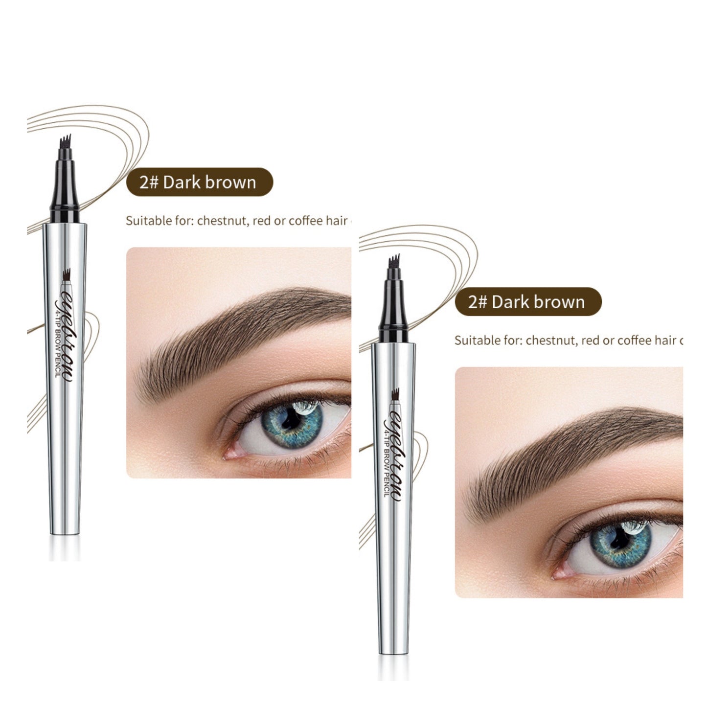 BUY 1 GET 1 FREE(🎉 2 PCS)🎉High Quality 3D Waterproof Microblading Eyebrow Pen 4 Fork Tip Tattoo Pencil