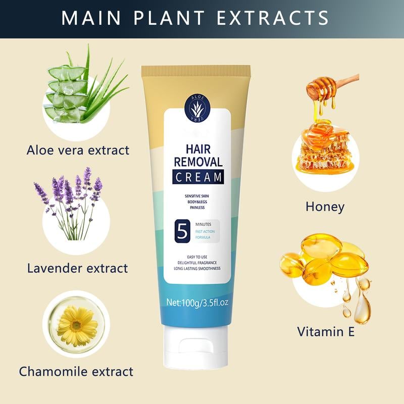 ❤️Limited Sale 50% OFF🔥Buy 2 get 1 free & save 5% off ✨Hair Removal Cream – Skin-friendly for all areas🌿