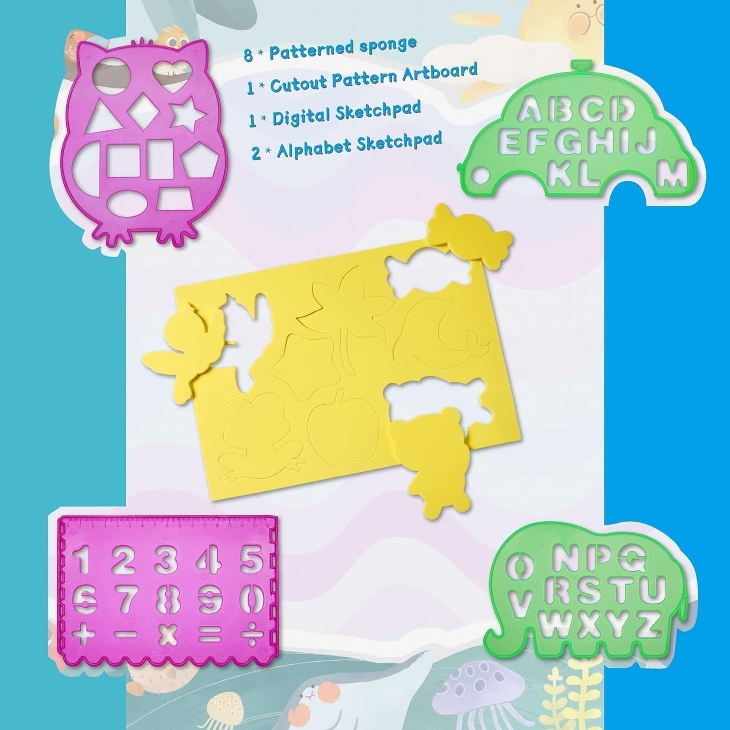 š„Water Doodle Mat, Aqua Painting Drawing Mat Mess Free Learning Toy Mat