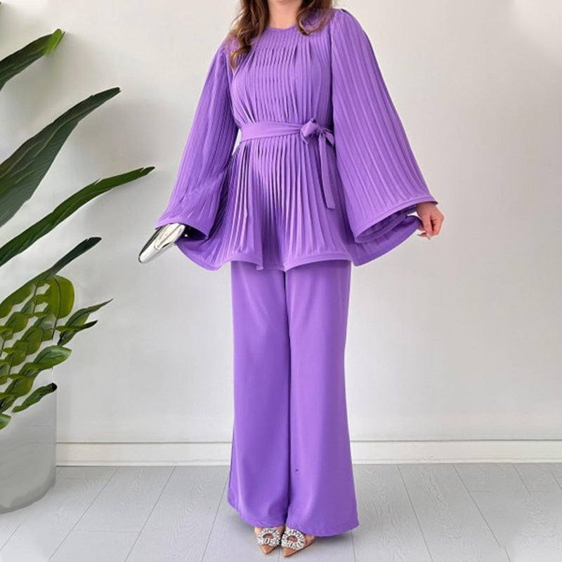 ✈️Summer Essentials📦Two-Piece Suit Made Of Pleated Fabric(free shipping)