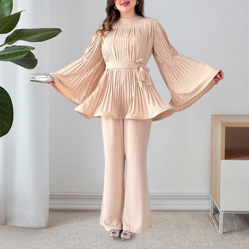 ✈️Summer Essentials📦Two-Piece Suit Made Of Pleated Fabric(free shipping)
