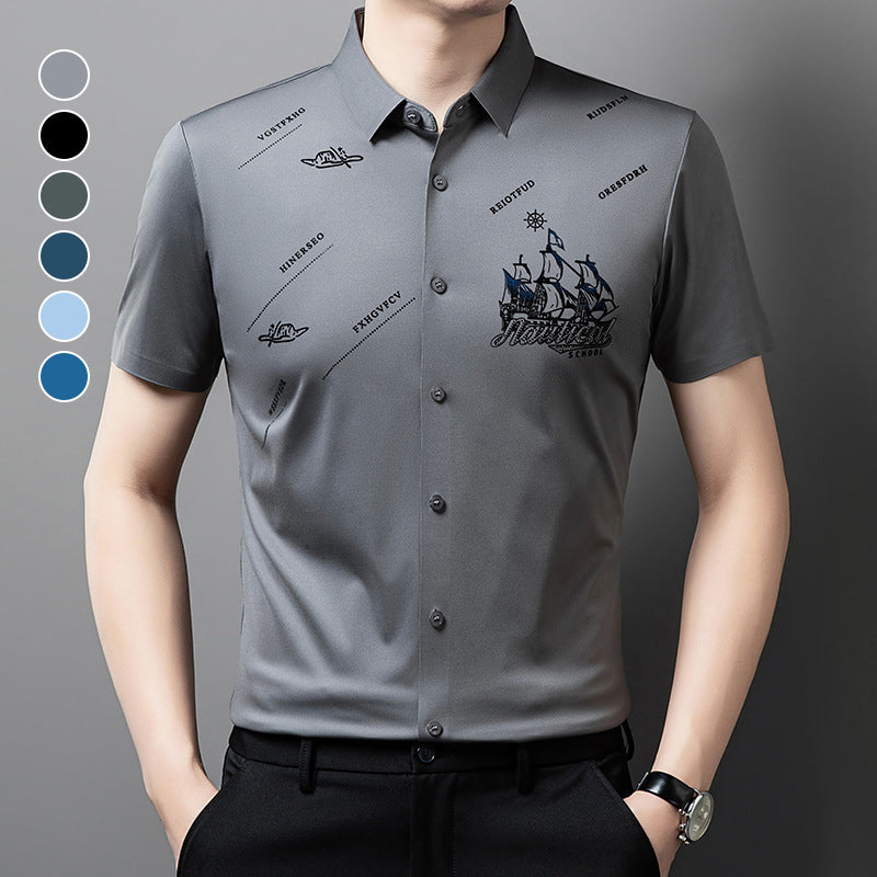 🔥Men's Business Short Sleeve Button-Down Shirt