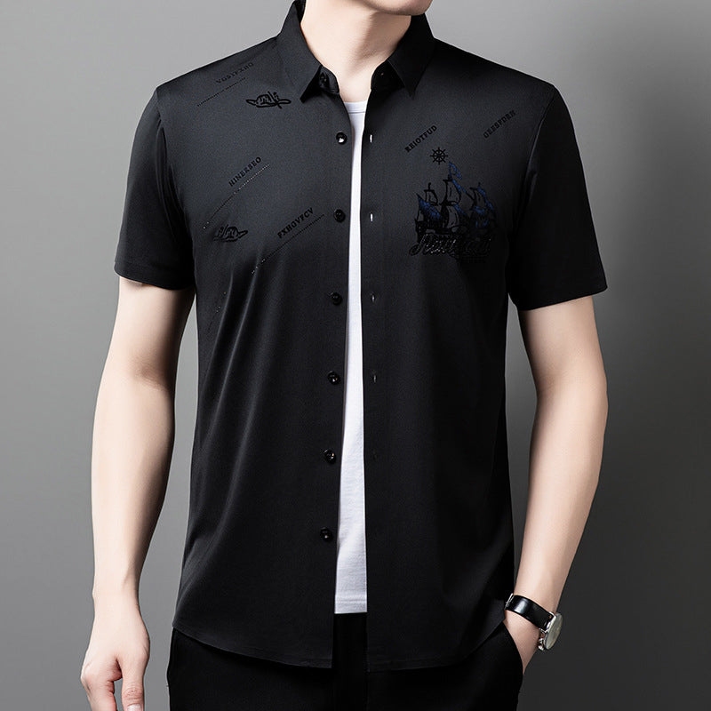 🔥Men's Business Short Sleeve Button-Down Shirt