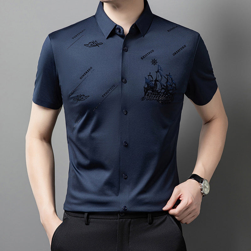 🔥Men's Business Short Sleeve Button-Down Shirt