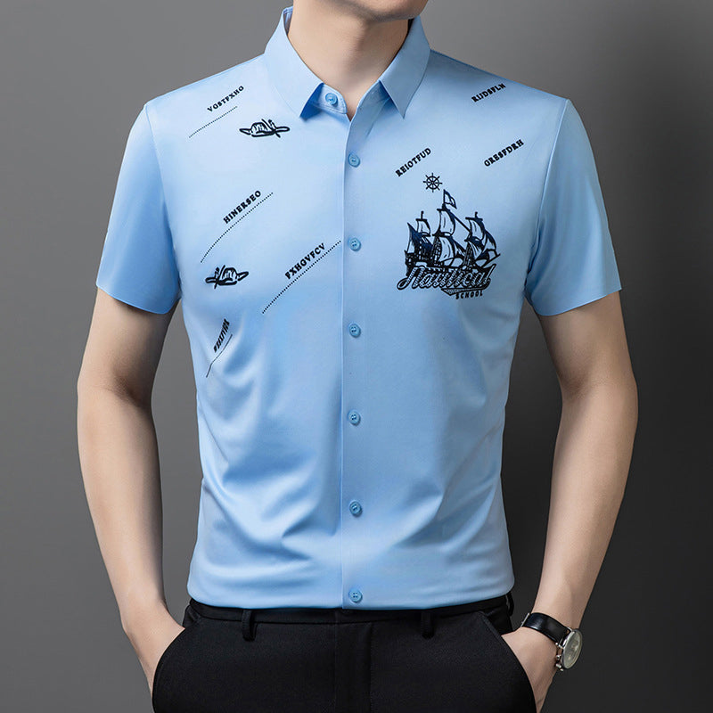 🔥Men's Business Short Sleeve Button-Down Shirt