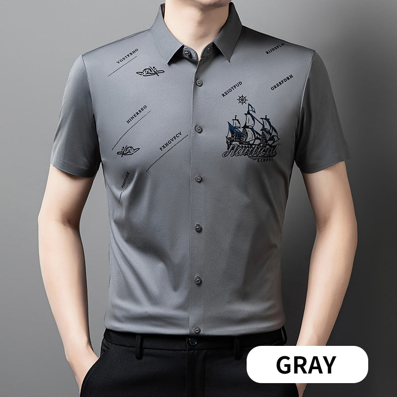 🔥Men's Business Short Sleeve Button-Down Shirt