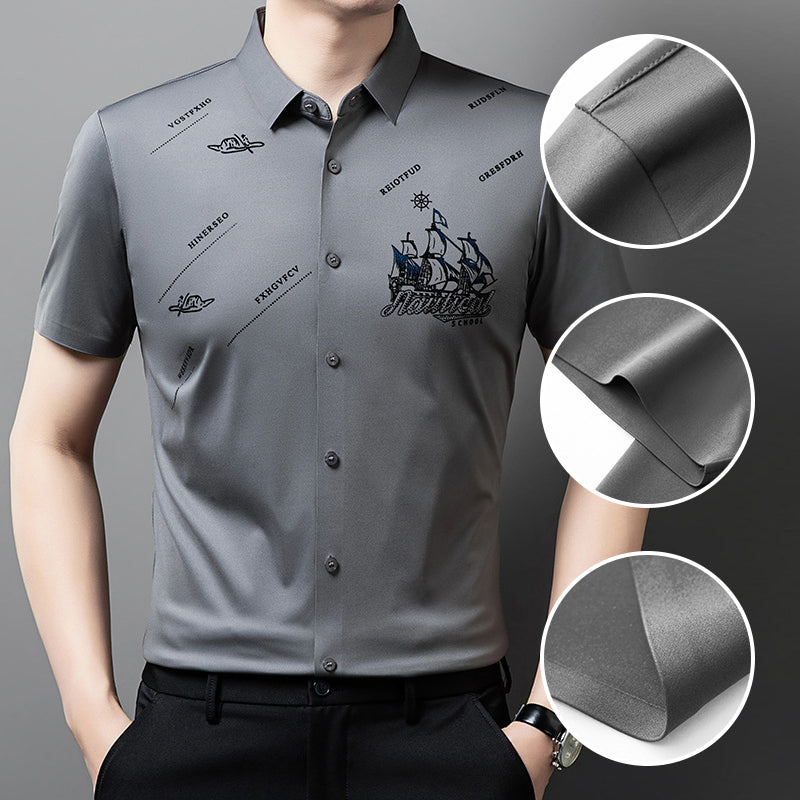 🔥Men's Business Short Sleeve Button-Down Shirt