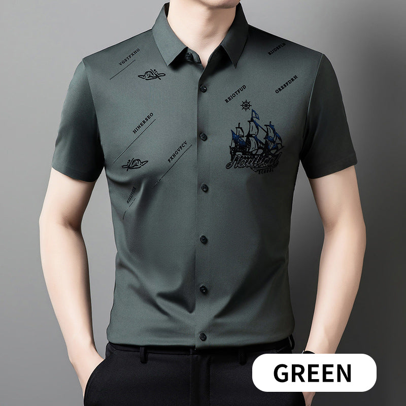🔥Men's Business Short Sleeve Button-Down Shirt