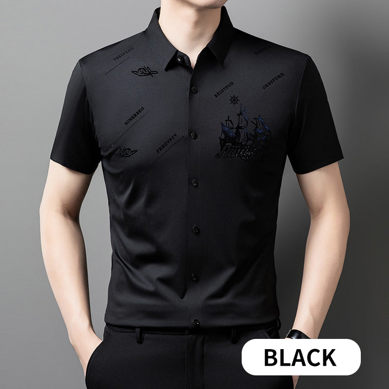 🔥Men's Business Short Sleeve Button-Down Shirt