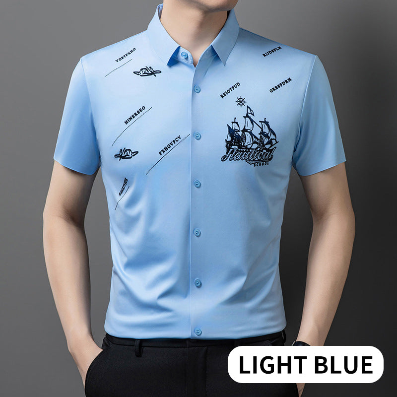🔥Men's Business Short Sleeve Button-Down Shirt