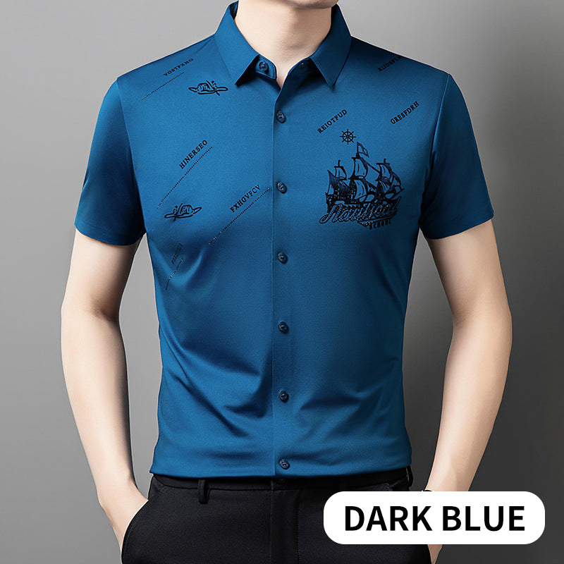 🔥Men's Business Short Sleeve Button-Down Shirt