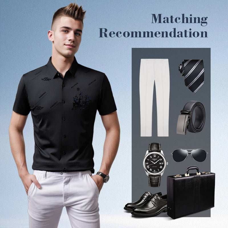 🔥Hot Sale (50% OFF)🔥Men's Business Short Sleeve Button-Down Shirt