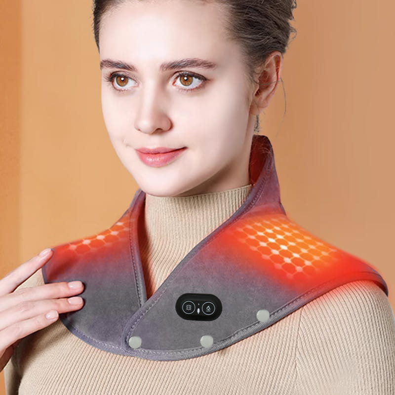 🔥This week's special price:£18.99!!🔥Electric Neck and Shoulder Heating Pad with Vibration