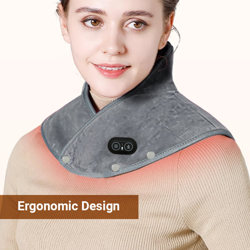 🔥This week's special price:£18.99!!🔥Electric Neck and Shoulder Heating Pad with Vibration