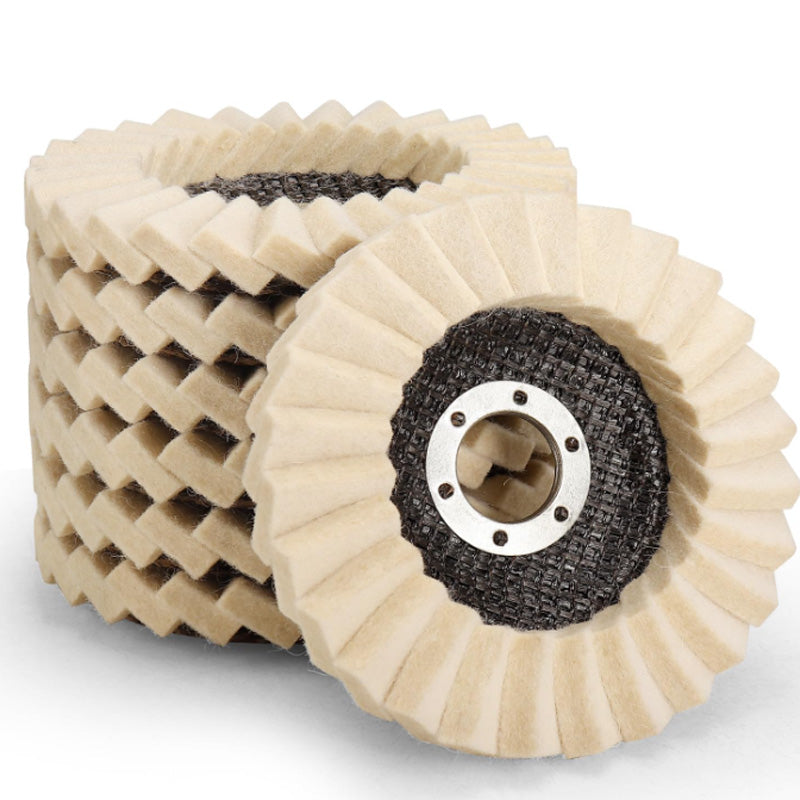 Wool felt flap disc polishing disc