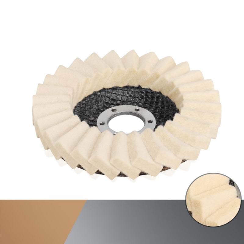 Wool felt flap disc polishing disc