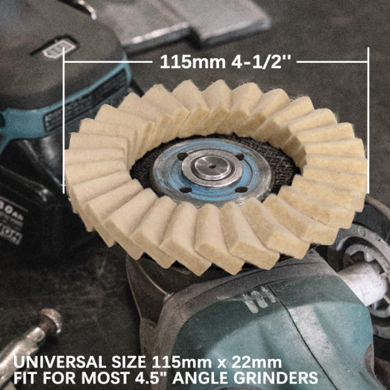Wool felt flap disc polishing disc