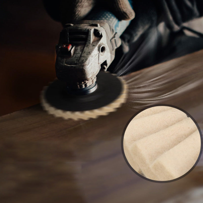Wool felt flap disc polishing disc
