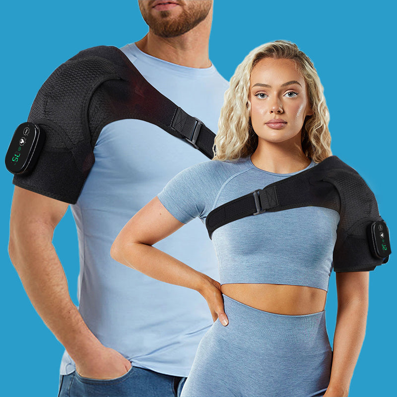 Heated Shoulder Brace with Vibration for Men & Women