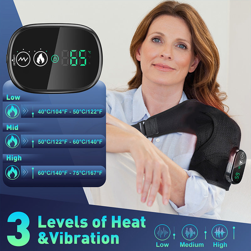Heated Shoulder Brace with Vibration for Men & Women