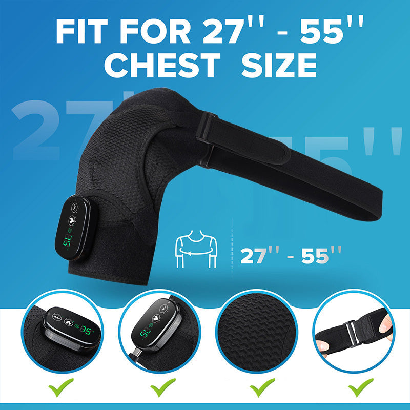 Heated Shoulder Brace with Vibration for Men & Women