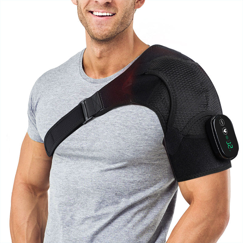 Heated Shoulder Brace with Vibration for Men & Women