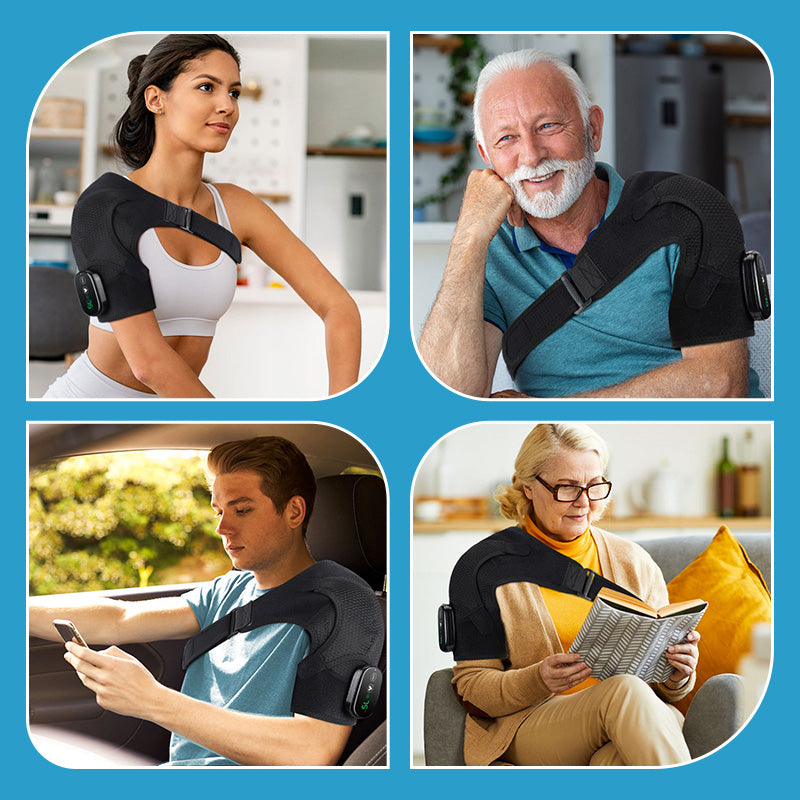 Heated Shoulder Brace with Vibration for Men & Women