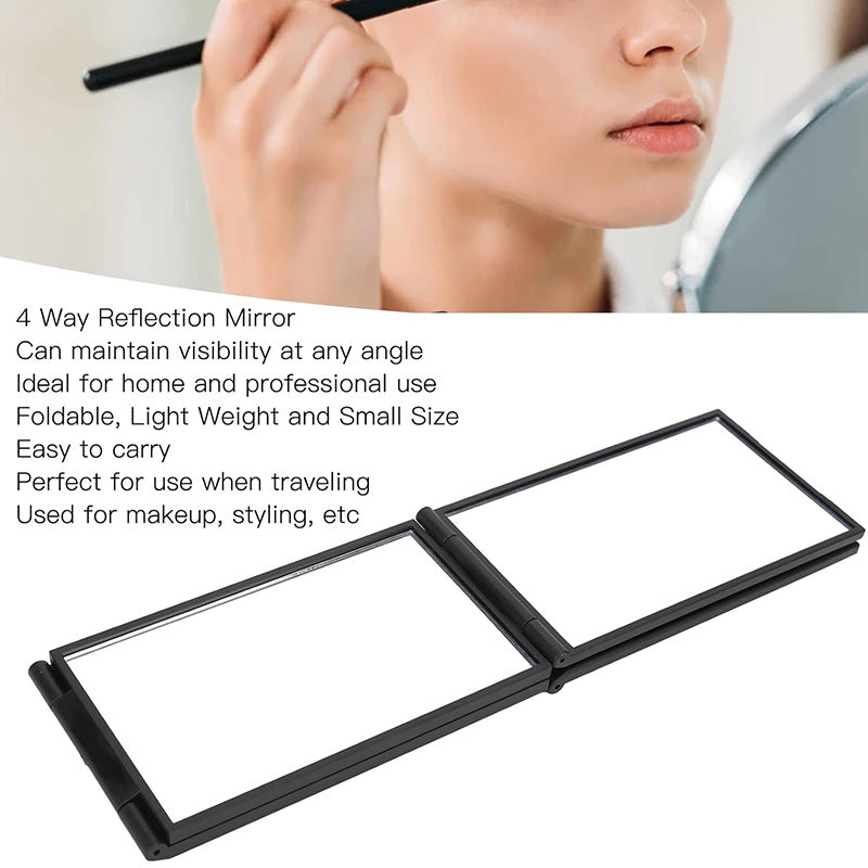 Multi Angle Folding Mirror for Self Hair Cutting - Head Back View Available