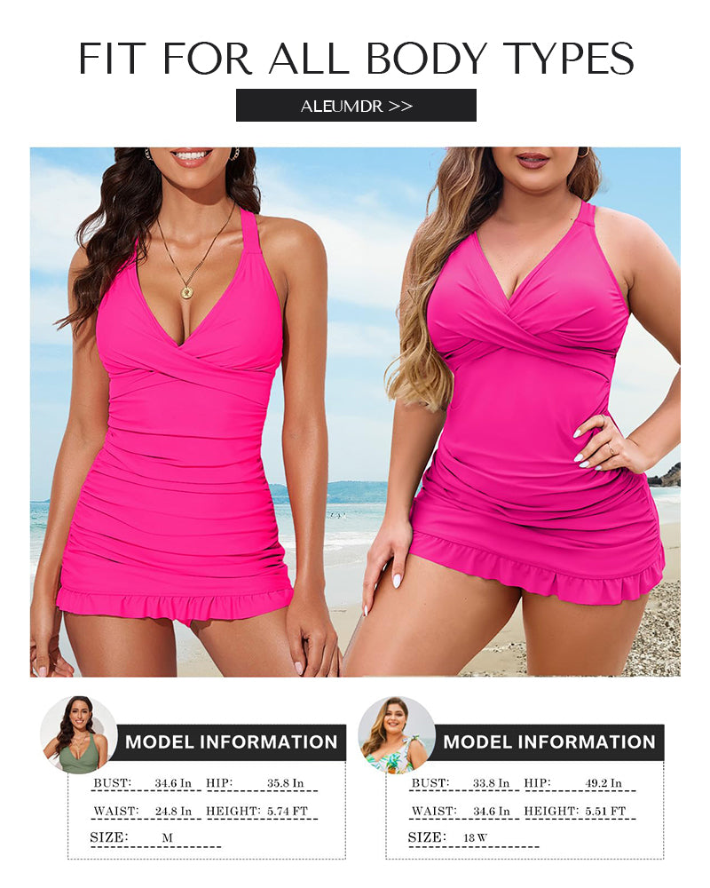 👙Swimsuit With Deep V And Gathered Gack